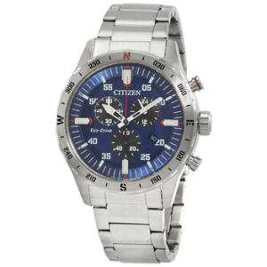 Chronograph GMT EcoDrive Blue Dial Watch AT252089L