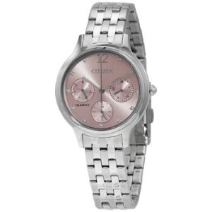 Chronograph Quartz Crystal Pink Dial Watch ED818052X