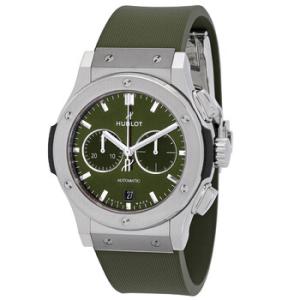Classic Fusion Chronograph Titanium Automatic Green Dial Watch 541.NX.8970.RX