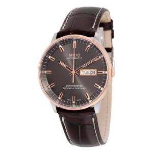 Commander II Grey Dial Maroon Leather Watch M0214312606100