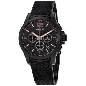 Conquest V.H.P. Perpetual Chronograph Quartz Black Carbon Dial Watch L3.727.2.66.9