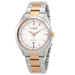Core EcoDrive White Dial TwoTone Watch AW175689A