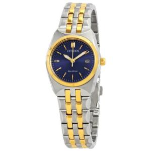 Corso EcoDrive Blue Dial Twotone Watch EW229453L
