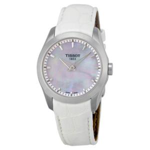Couturier Grande Mother of Pearl Dial White Leather Watch T0352461611100