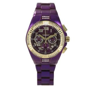 Cruise Chronograph Quartz Crystal Purple Dial Watch TM121235