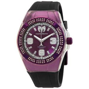 Cruise Quartz Crystal Purple Dial Watch TM121224