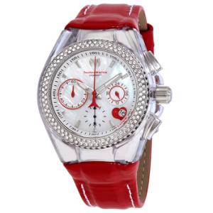 Cruise Valentine Chronograph Crystal Mother of Pearl Dial Watch