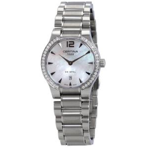 DS Spel Lady Round Quartz Diamond White Mother of Pearl Dial Watch C012.209.61.117.00