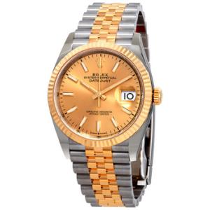 Datejust 36 Automatic Champagne Dial Steel and 18K Yellow Gold Jubilee Watch 126233CSJ