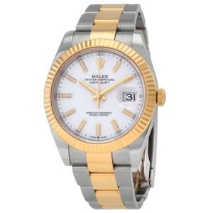 Datejust 41 White Dial Steel and 18K Yellow Gold Oyster Watch 126333WSO