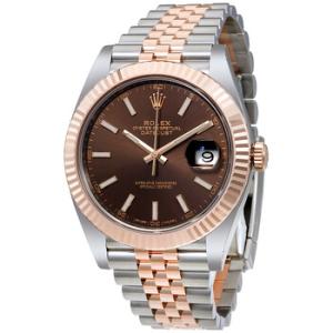 Datejust Chocolate Dial Steel and 18K Everose Gold Jubilee Watch 126331CHSJ