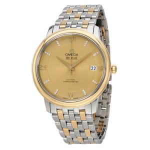 De Ville Prestige Champagne Dial Stainless Steel and 18kt Gold Watch 424.20.37.20.58.001