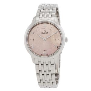 De Ville Quartz Rose Silvery Dial Watch 434.10.30.60.02.001