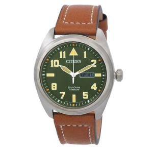 EcoDrive Avion Super Titanium Green Dial Watch BM856002X