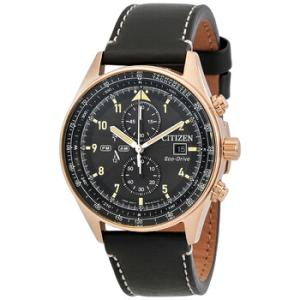 EcoDrive Chronograph Black Dial Watch CA077315E