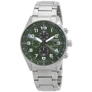 EcoDrive Chronograph Green Dial Watch CA077072X