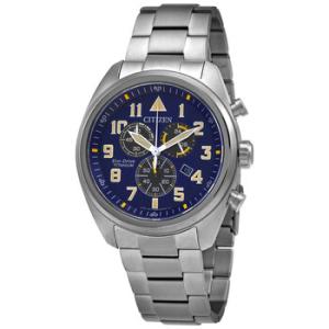EcoDrive Garrison Chronograph Blue Dial Watch AT248057L