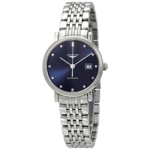 Elegant Automatic Diamond Blue Dial Watch L4.310.4.97.6
