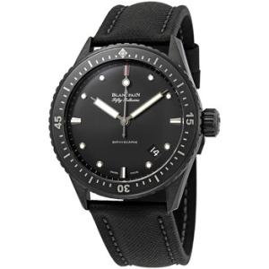 Fifty Fathoms Bathyscaphe Automatic Black Dial Black Fabric Watch 50000130B52A