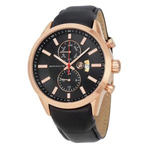 Fulton Black Dial Black Leather Swiss Quartz Watch FLRGBKBK