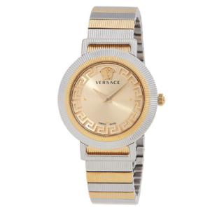 Greca Chic Quartz Gold Dial Watch VE3D00422