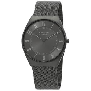 Grenen Ultra Slim Quartz Charcoal Dial Watch SKW6824