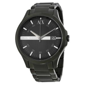 Hampton Black Dial Black Ionplated Watch AX2104
