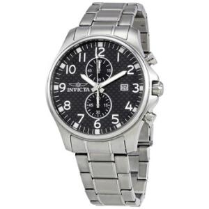 II Multifunction Black Dial Stainless Steel Watch