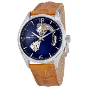 Jazzmaster Open Heart Automatic Leather Watch H32705541