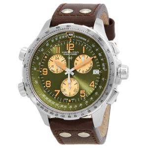 Khaki Aviation Chronograph Quartz Green Dial Watch H77932560