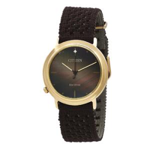 L Ambiluna EcoDrive Brown Dial Watch EM100348X