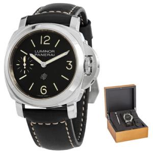 Luminor Logo Hand Wind Black Dial Watch PAM01084