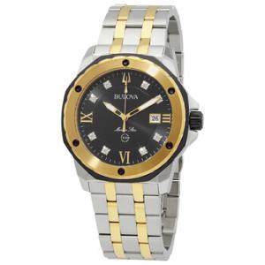 Marine Star Quartz Diamond Black Dial Watch 98D175