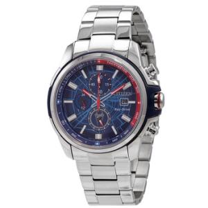 Marvel SpiderMan EcoDrive Chronograph Blue Dial Watch CA042953W
