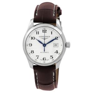 Master Collection Silver Dial Brown Leather Band Stainless Steel Case Automatic Watch L22574783