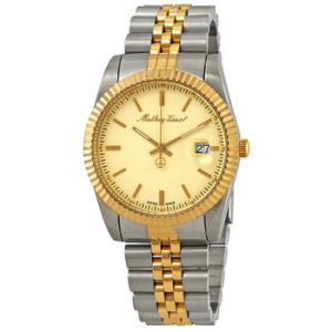 Mathey III Quartz Gold Dial Twotone Watch H810BDI