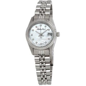 Mathey II Quartz Crystal White Mother of Pearl Dial Watch D710AI
