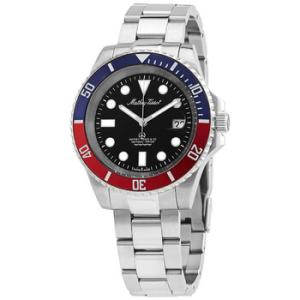 Mathey Jumbo Quartz Black Dial Pepsi Bezel Watch H906AR