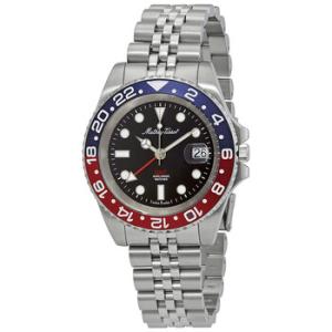 Mathy Vintage GMT Black Dial Pepsi Bezel Watch H903AR