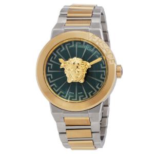 Medusa Infinite Quartz Green Dial TwoTone Watch VE3F00422