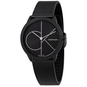 Minimal Quartz Black Dial Watch K3M5245X