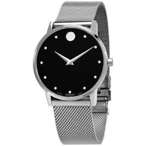 Museum Quartz Diamond Black Dial Watch