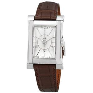 No. 7 Silver Dial Steel Brown Leather Watch 737.010.610