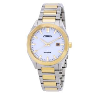 Octangle EcoDrive White Dial TwoTone Watch BM762482A