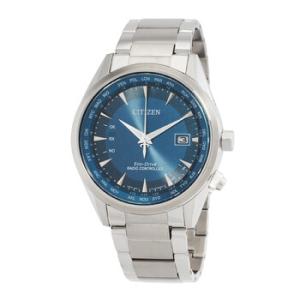 Perpetual World Time GMT EcoDrive Blue Dial Watch CB027087L