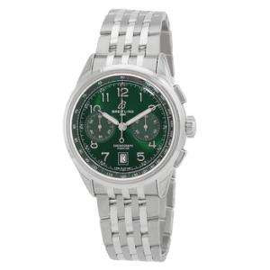 Premier B01 Chronograph 42 Automatic Chronometer Green Dial Watch AB0145371L1A1