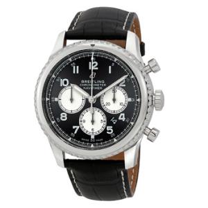 Preowned Breitling Navitimer 8 Chronograph Automatic Chronometer Black Dial Watch AB0117131B1P1