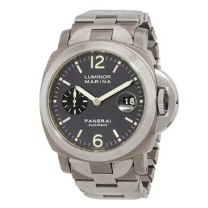 Preowned Panerai Luminor Marina Automatic Chronometer Blue Dial Watch PAM00091