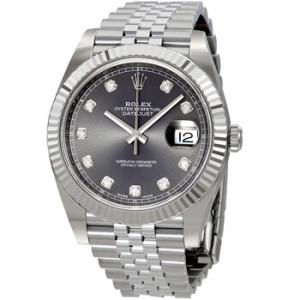 Preowned Preowned  Datejust Automatic Diamond Rhodium Dial Watch