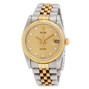 Preowned Rolex Datejust Automatic Diamond Champagne Dial Watch 68273CJDJ